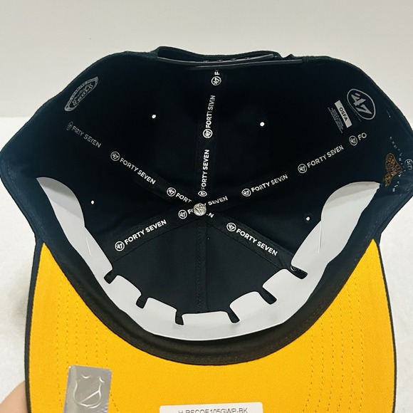 '47 Brand Boston Bruins Centennial‎ Roscoe Hitch Hat Cap Adjustable Snap Black - Picture 5 of 5